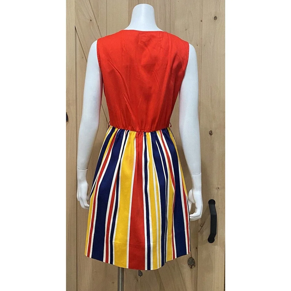 Vintage Mod Hippie Swirl Sleeveless Dress - Picture 3 of 11